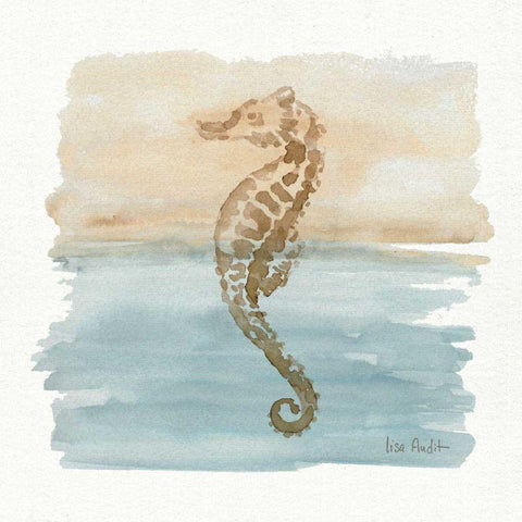 Sand and Sea IV Black Ornate Wood Framed Art Print with Double Matting by Audit, Lisa