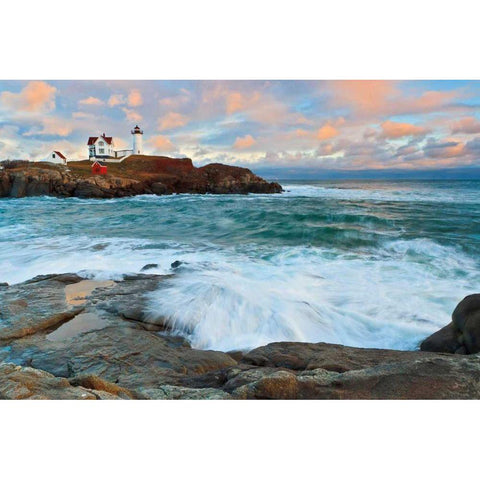 Nubble Sunset Black Modern Wood Framed Art Print by Gendreau, Katherine