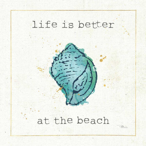 Sea Treasures I White Modern Wood Framed Art Print by Pela Studio