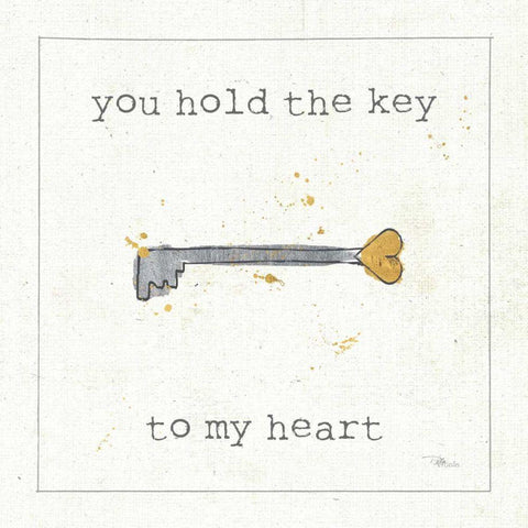 Love Notes IX White Modern Wood Framed Art Print with Double Matting by Pela Studio