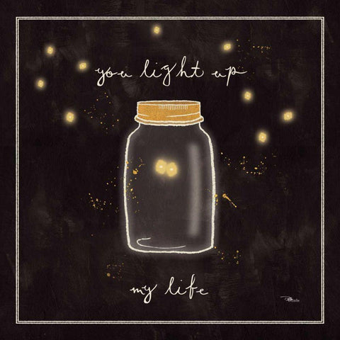 Firefly Glow I Black Modern Wood Framed Art Print by Pela Studio