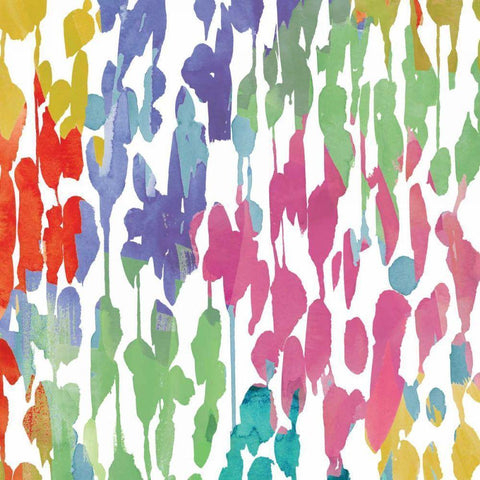 Splashes of Color II Black Modern Wood Framed Art Print by Wild Apple Portfolio