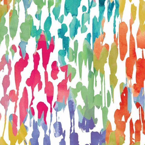 Splashes of Color III Black Modern Wood Framed Art Print with Double Matting by Wild Apple Portfolio