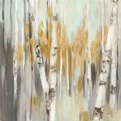 Silver Birch I Gold Ornate Wood Framed Art Print with Double Matting by Purinton, Julia