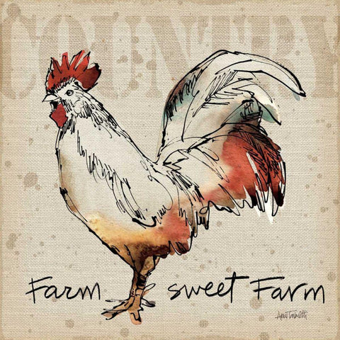 Farm Life V Gold Ornate Wood Framed Art Print with Double Matting by Tavoletti, Anne