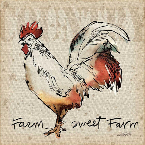 Farm Life V White Modern Wood Framed Art Print with Double Matting by Tavoletti, Anne