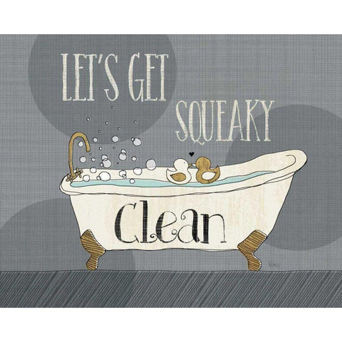 Squeaky Clean I Black Modern Wood Framed Art Print with Double Matting by Charron, Veronique