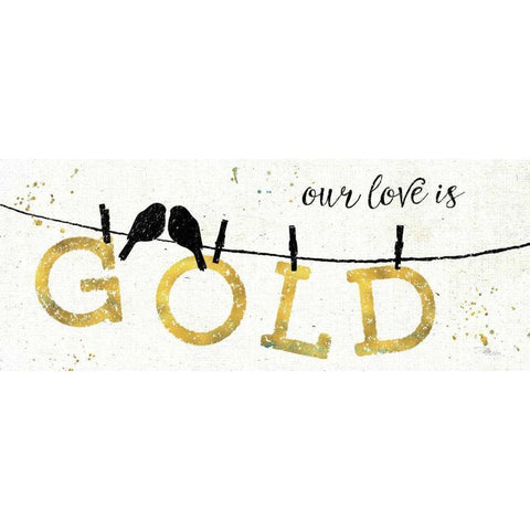 Shine Like Gold II Gold Ornate Wood Framed Art Print with Double Matting by Pela Studio