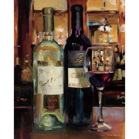 A Reflection of Wine II Black Modern Wood Framed Art Print by Hageman, Marilyn