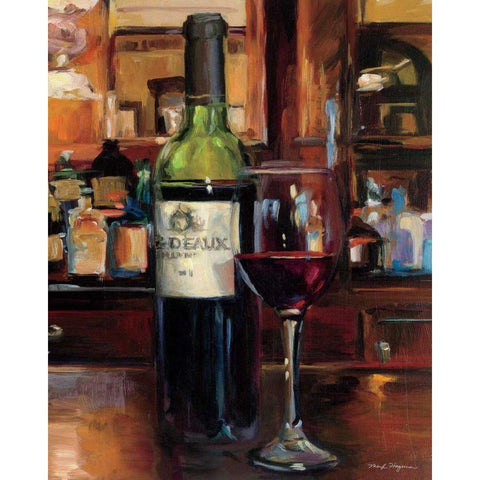 A Reflection of Wine III Black Modern Wood Framed Art Print by Hageman, Marilyn