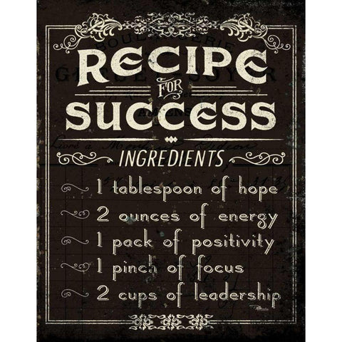 Life Recipes II Black Modern Wood Framed Art Print with Double Matting by Pela Studio
