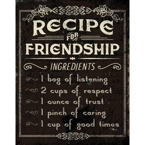 Life Recipes III Gold Ornate Wood Framed Art Print with Double Matting by Pela Studio