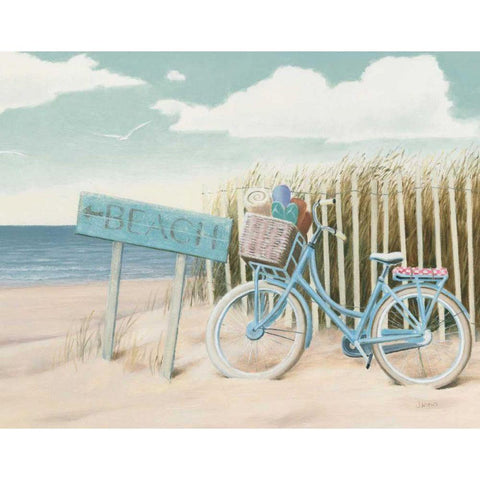 Beach Cruiser II Crop White Modern Wood Framed Art Print by Wiens, James