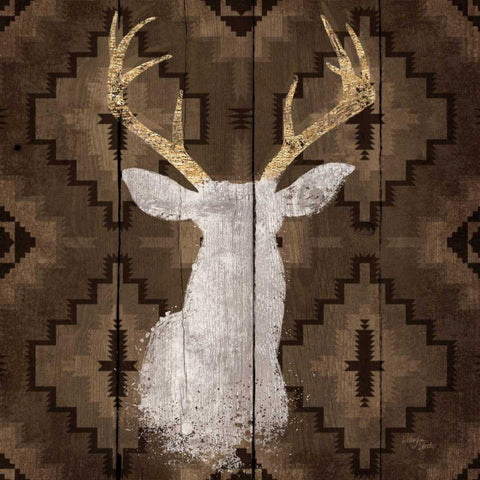 Precious Antlers I Black Modern Wood Framed Art Print by Wellington Studio