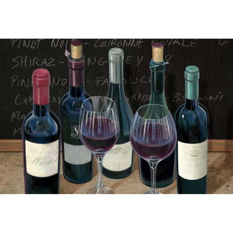 Wine Spirit I Black Modern Wood Framed Art Print with Double Matting by Wiens, James