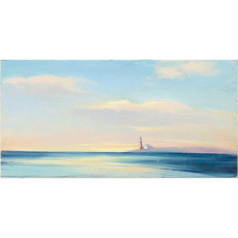 Dawn Beacon White Modern Wood Framed Art Print by Purinton, Julia