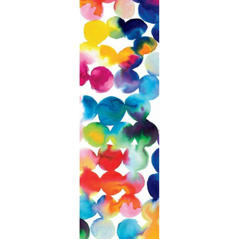Bright Circles III White Modern Wood Framed Art Print by Wild Apple Portfolio
