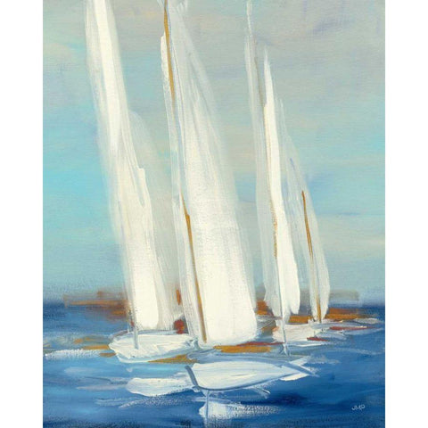 Summer Regatta II Black Modern Wood Framed Art Print with Double Matting by Purinton, Julia