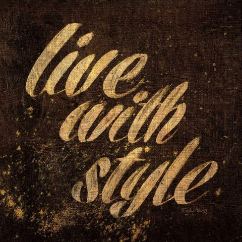 Shoe Fetish Quotes III Dark Gold Ornate Wood Framed Art Print with Double Matting by Adams, Emily