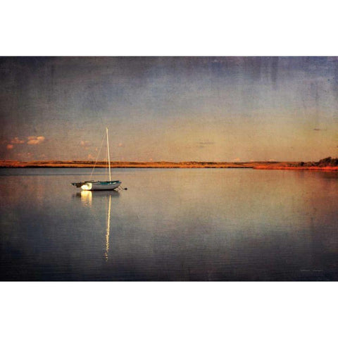 Last Boat in the Bay Gold Ornate Wood Framed Art Print with Double Matting by Gendreau, Katherine