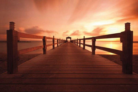 Bridge to Heaven White Modern Wood Framed Art Print with Double Matting by Gendreau, Katherine