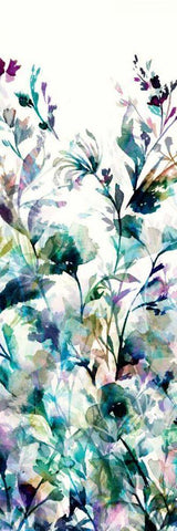 Transparent Garden II - Panel I Black Ornate Wood Framed Art Print with Double Matting by Wild Apple Portfolio