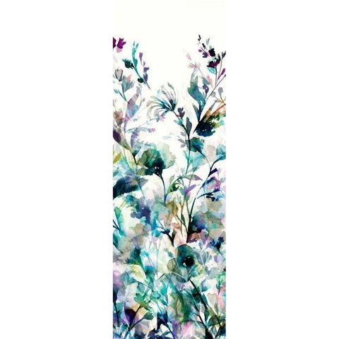 Transparent Garden II - Panel I White Modern Wood Framed Art Print by Wild Apple Portfolio