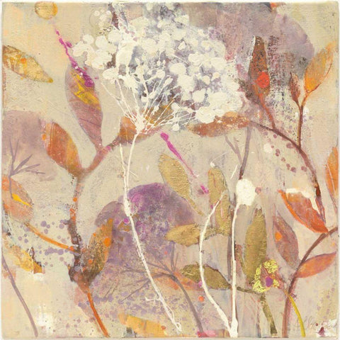 Autumn Botanicals I Black Modern Wood Framed Art Print with Double Matting by Hristova, Albena