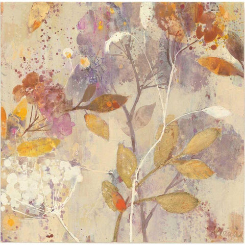 Autumn Botanicals II Black Modern Wood Framed Art Print by Hristova, Albena