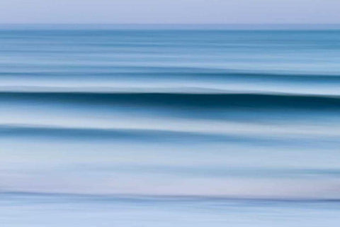 Evening Waves White Modern Wood Framed Art Print with Double Matting by Gendreau, Katherine