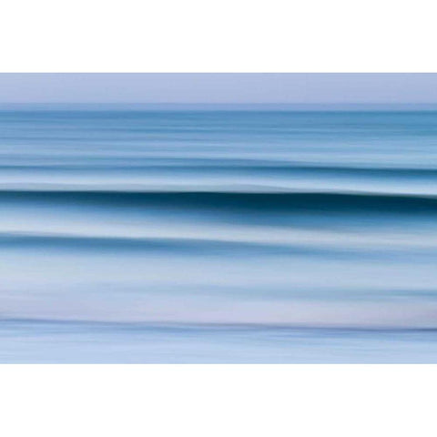 Evening Waves Black Modern Wood Framed Art Print with Double Matting by Gendreau, Katherine