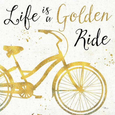 Golden Ride I Gold Ornate Wood Framed Art Print with Double Matting by Pela Studio