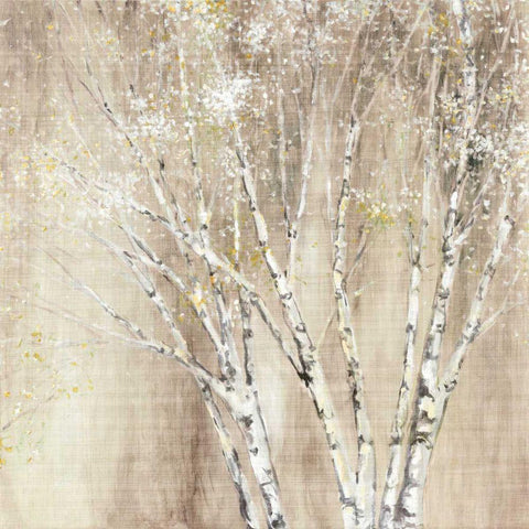 Blue Birch Neutral Gold Ornate Wood Framed Art Print with Double Matting by Purinton, Julia