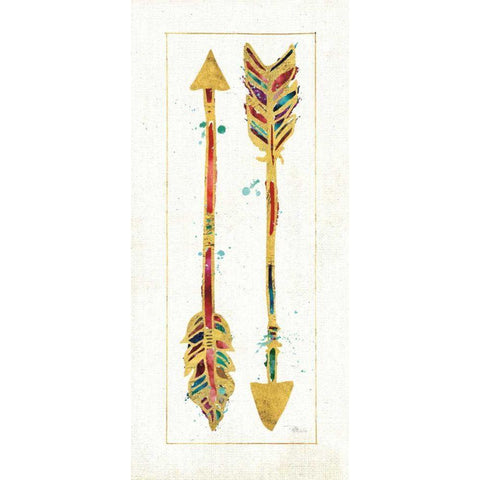 Beautiful Arrows I Gold Ornate Wood Framed Art Print with Double Matting by Pela Studio