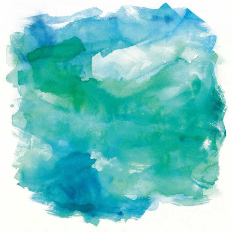Sea Glass White Modern Wood Framed Art Print with Double Matting by Schick, Mike
