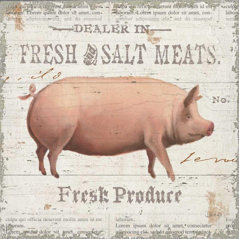 On the Farm I White Modern Wood Framed Art Print by Wiens James