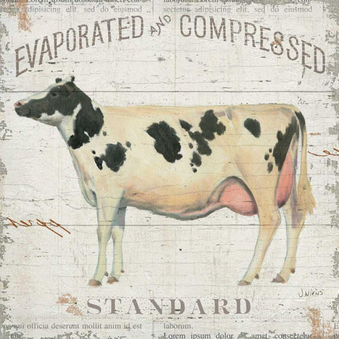 On the Farm II Black Ornate Wood Framed Art Print with Double Matting by Wiens James