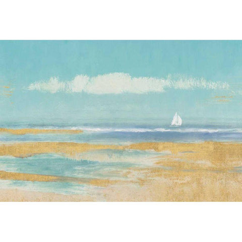 Sail Away Black Modern Wood Framed Art Print with Double Matting by Wiens James