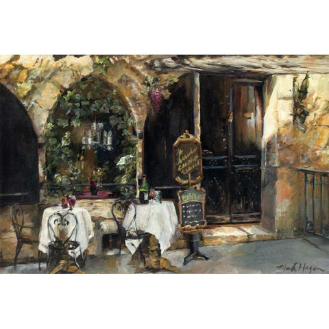 Meeting at the Cafe Black Modern Wood Framed Art Print by Hageman, Marilyn