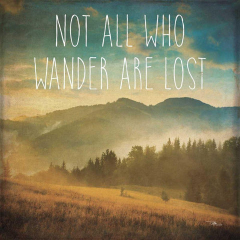 Wander II Black Ornate Wood Framed Art Print with Double Matting by Pela Studio