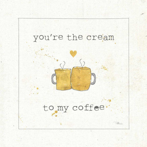 Coffee Cuties II Black Modern Wood Framed Art Print by Pela Studio