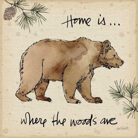 Lodge Life I Gold Ornate Wood Framed Art Print with Double Matting by Tavoletti, Anne