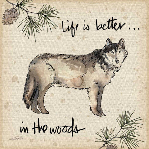 Lodge Life III Gold Ornate Wood Framed Art Print with Double Matting by Tavoletti, Anne