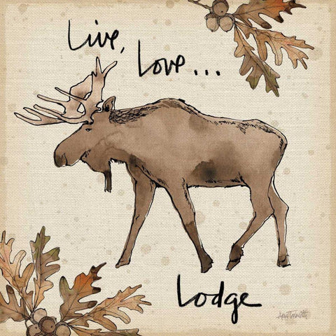 Lodge Life IV Black Modern Wood Framed Art Print with Double Matting by Tavoletti, Anne