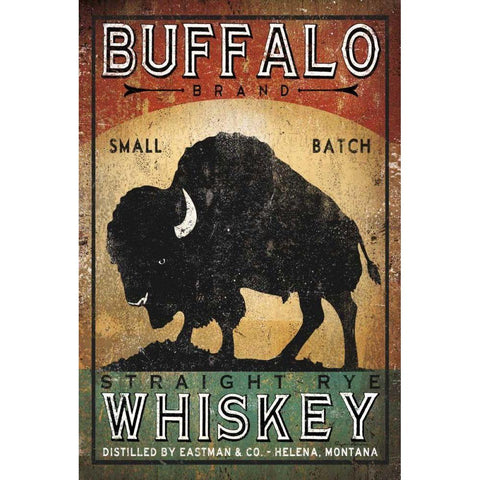 Buffalo Whiskey White Modern Wood Framed Art Print by Fowler, Ryan