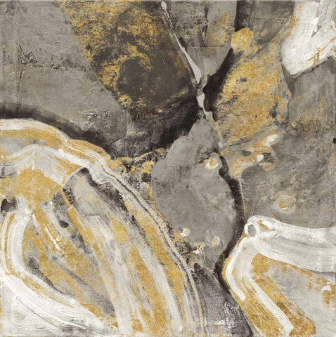 Phoenix Neutral White Modern Wood Framed Art Print with Double Matting by Hristova, Albena