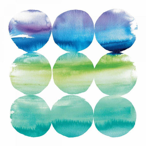 Summer Dots II White Modern Wood Framed Art Print by DeNeige, Elyse