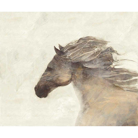 Into the Wind Ivory Black Modern Wood Framed Art Print by Hristova, Albena