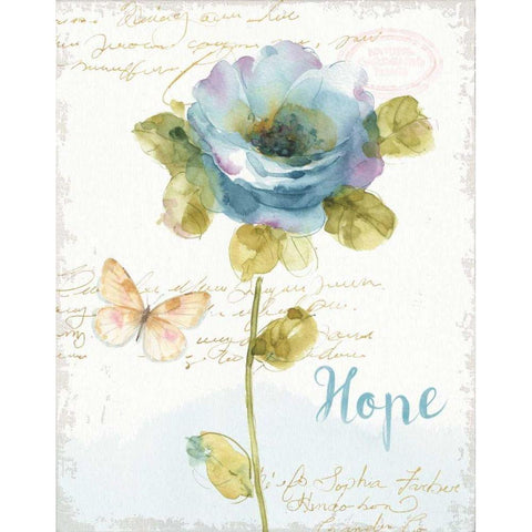 Rainbow Seeds Floral VII Hope Gold Ornate Wood Framed Art Print with Double Matting by Audit, Lisa