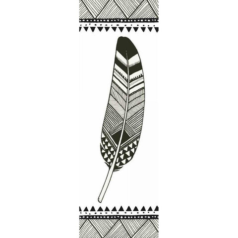 Geo Feathers II  White Modern Wood Framed Art Print by Miller, Sara Zieve